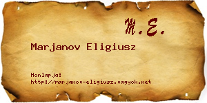 Marjanov Eligiusz névjegykártya